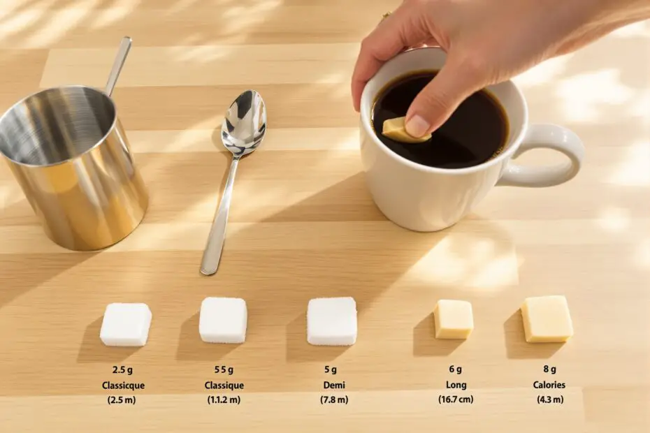 poids morceau de sucre