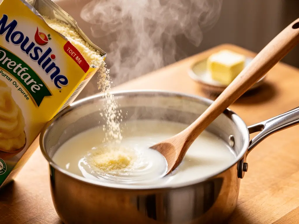 purée mousline dose lait et eau