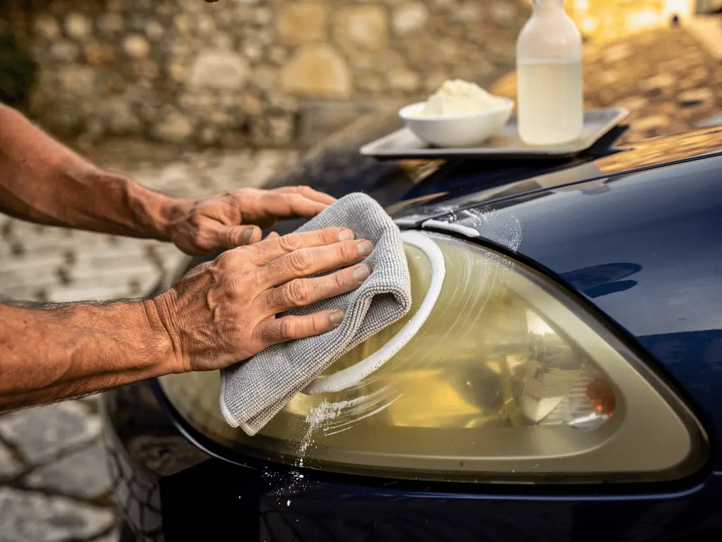 astuce de grand-mère pour nettoyer les phares de voiture