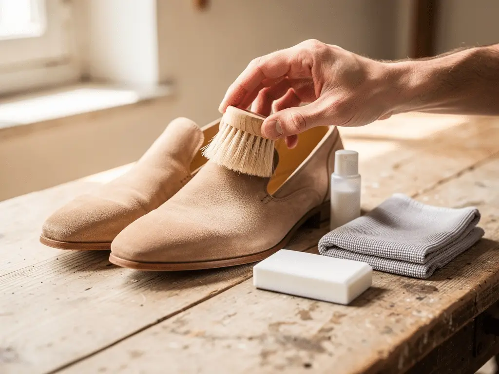 nettoyer chaussures en daim
