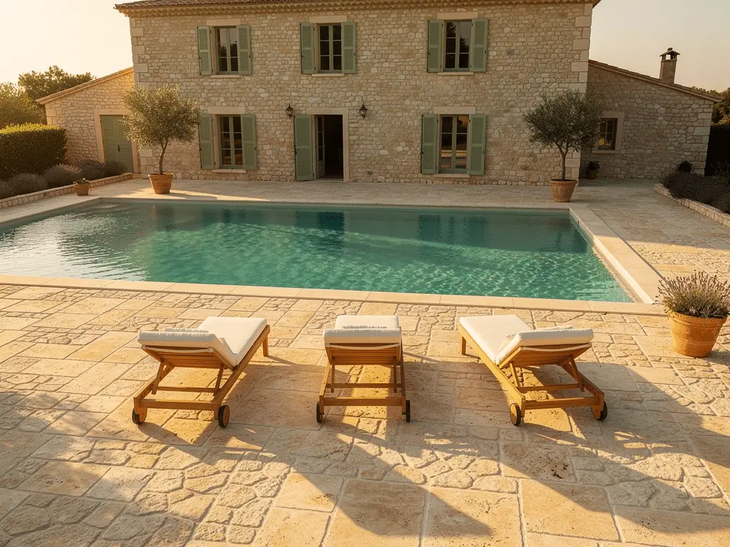 terrasse travertin