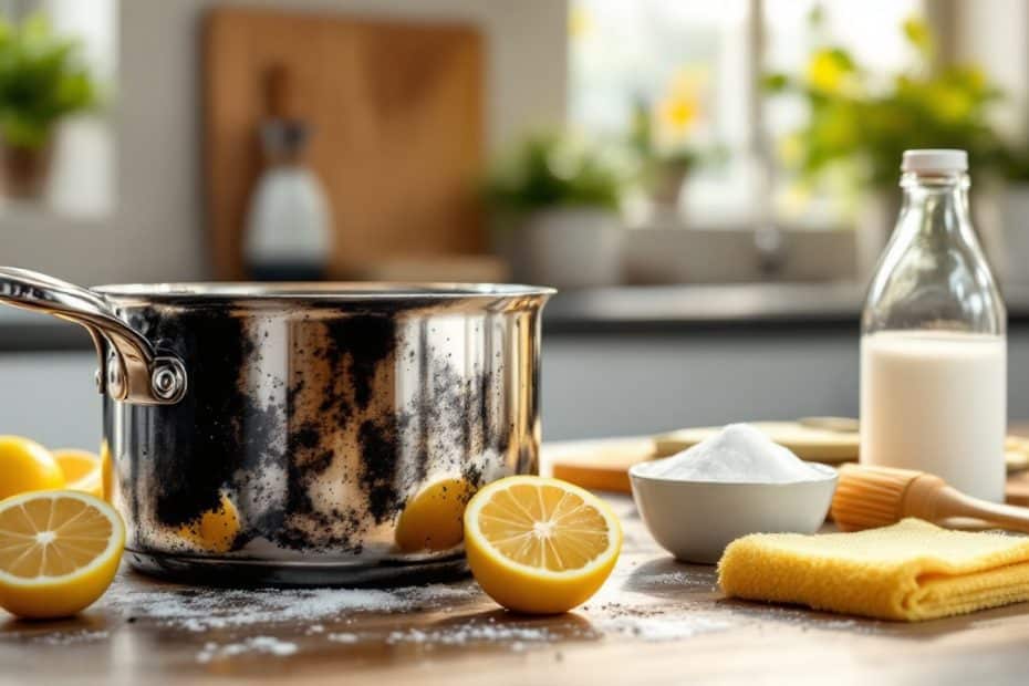 découvrez des astuces efficaces et naturelles pour nettoyer une casserole brûlée facilement et retrouver votre batterie de cuisine en parfait état.