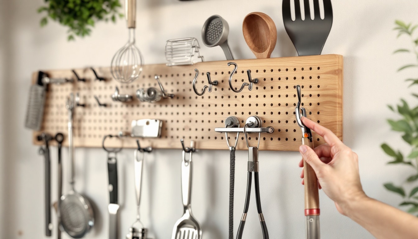 découvrez comment choisir et utiliser les crochets pour pegboard afin d'organiser votre espace de manière modulable et efficace.