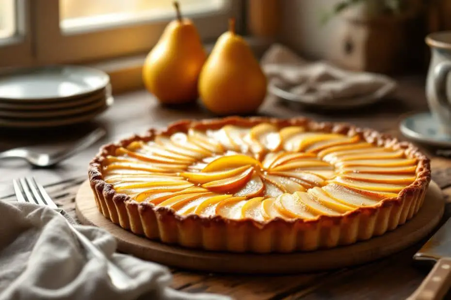découvrez la recette facile et gourmande de la tarte aux poires façon grand-mère, un dessert traditionnel qui ravira toute la famille.