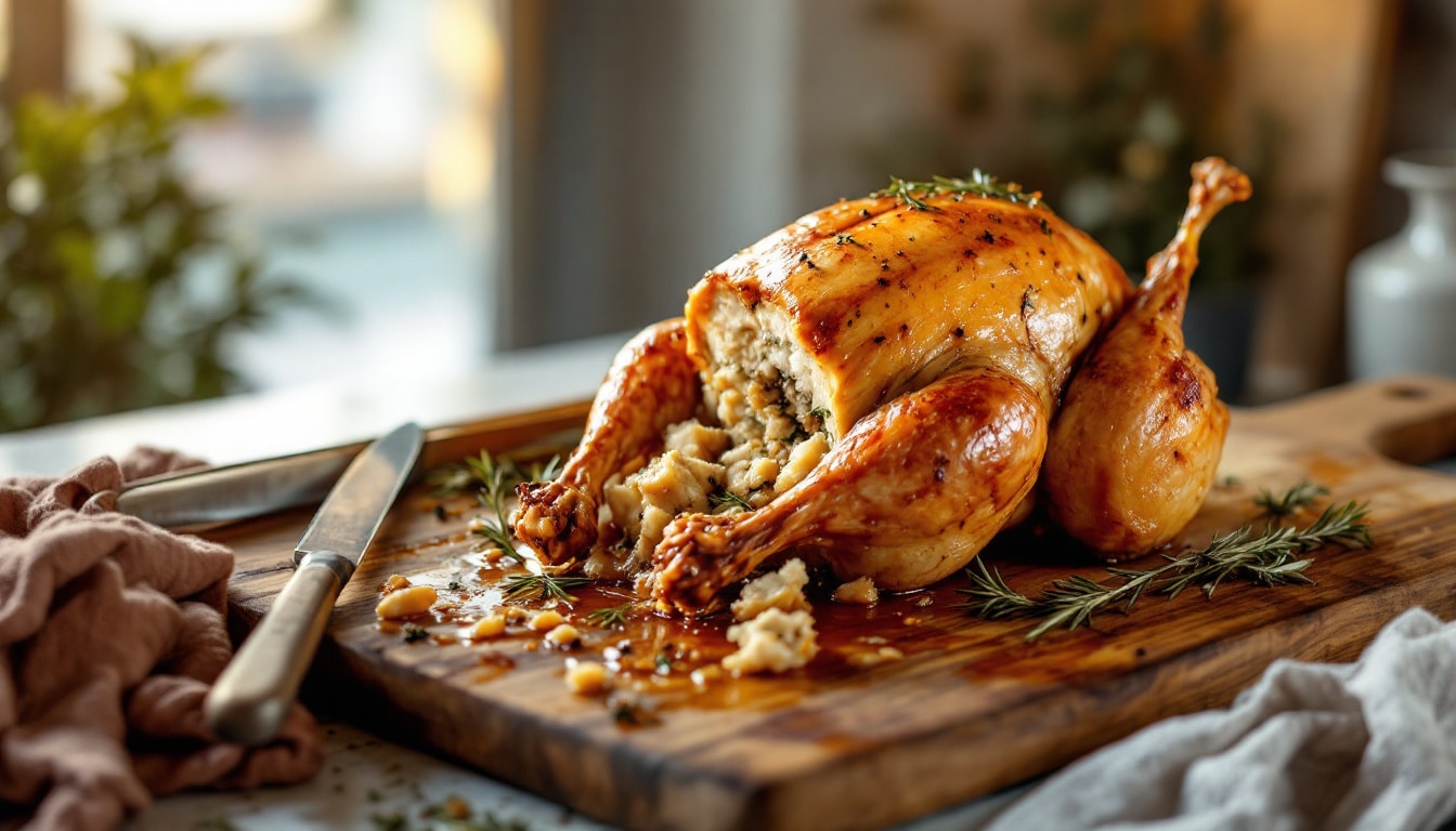 découvrez nos conseils pour réussir la cuisson de votre rôti de pintade farcie au four, avec la durée idéale pour un plat savoureux et parfaitement cuit.