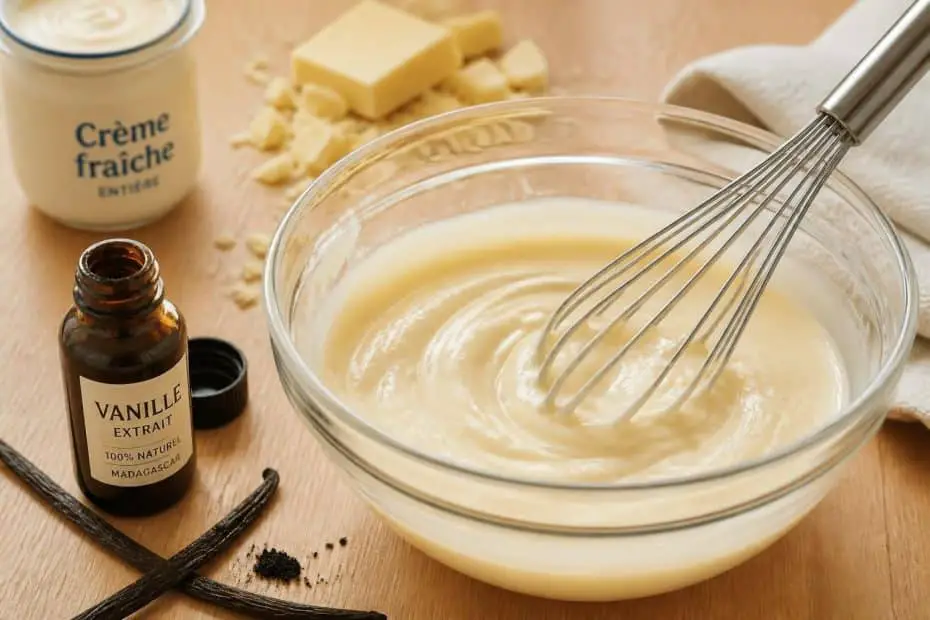 découvrez notre recette simple et rapide de ganache vanille, parfaite pour sublimer vos desserts en toute simplicité.