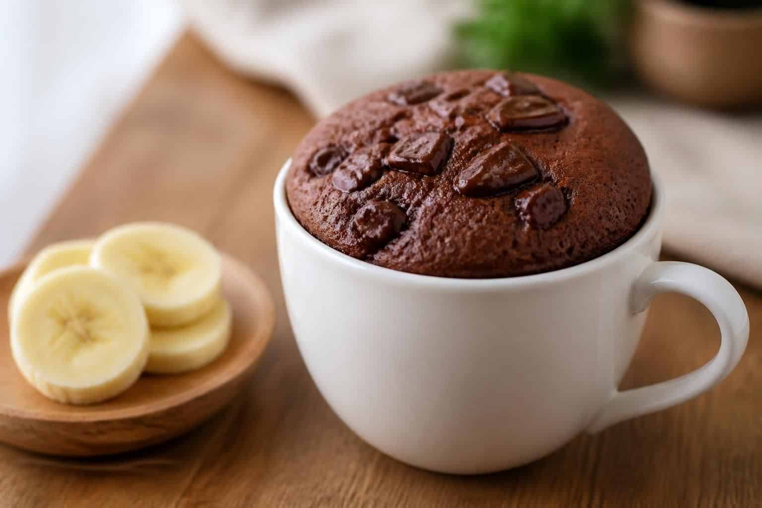découvrez notre recette rapide et facile de mug cake banane chocolat, un délice moelleux prêt en quelques minutes pour une pause gourmande express.