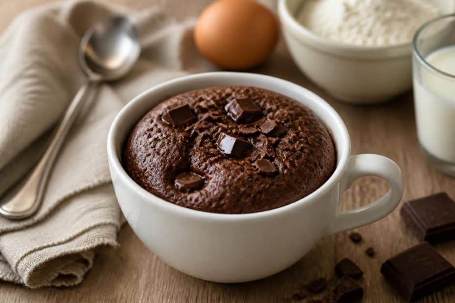 découvrez notre recette facile et rapide de mug cake au chocolat sans beurre, idéale pour un dessert gourmand prêt en quelques minutes.
