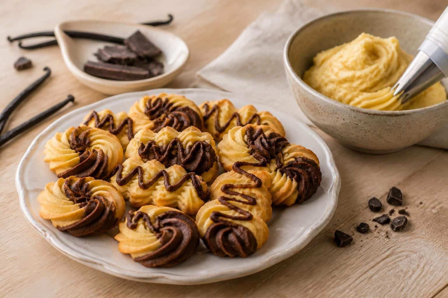découvrez la recette facile des spritz biscuit, des sablés viennois au chocolat fondants et délicieux, parfaits pour toutes vos occasions gourmandes.