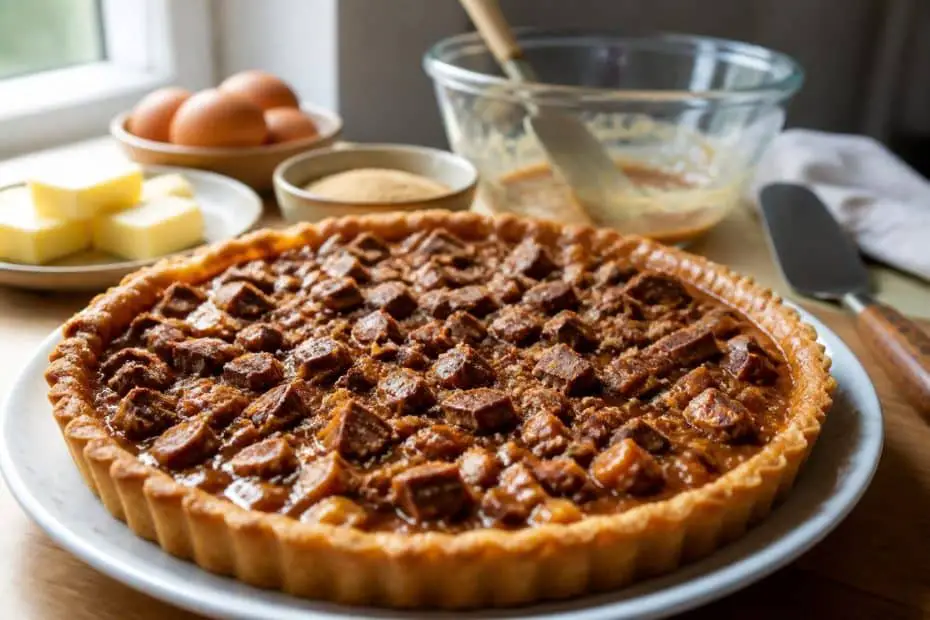 découvrez notre recette facile et gourmande de tarte au daim, parfaite pour régaler toute la famille avec un dessert maison délicieux et rapide à préparer.
