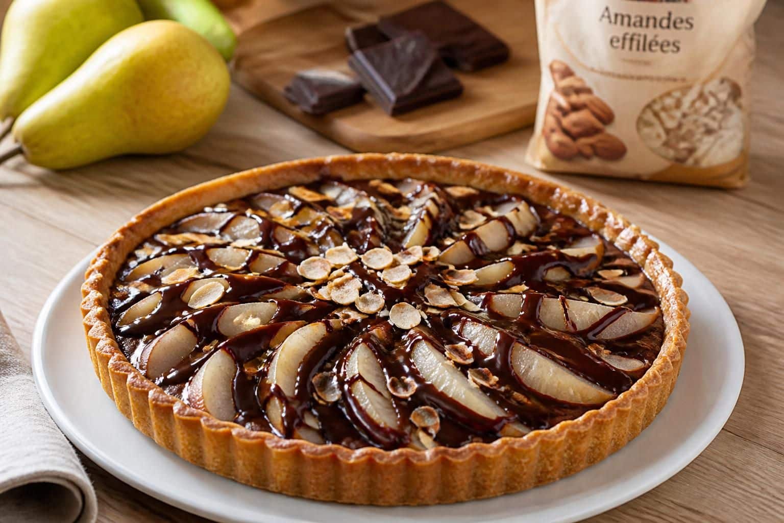 découvrez notre recette facile et gourmande de tarte poire chocolat amande, parfaite pour une douceur sucrée pleine de saveurs.
