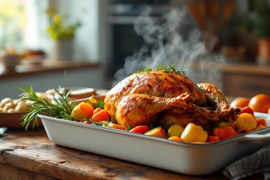 découvrez le temps de cuisson idéal pour un rôti de pintade farcie au four à 180°c, pour une viande tendre et savoureuse à chaque fournée.