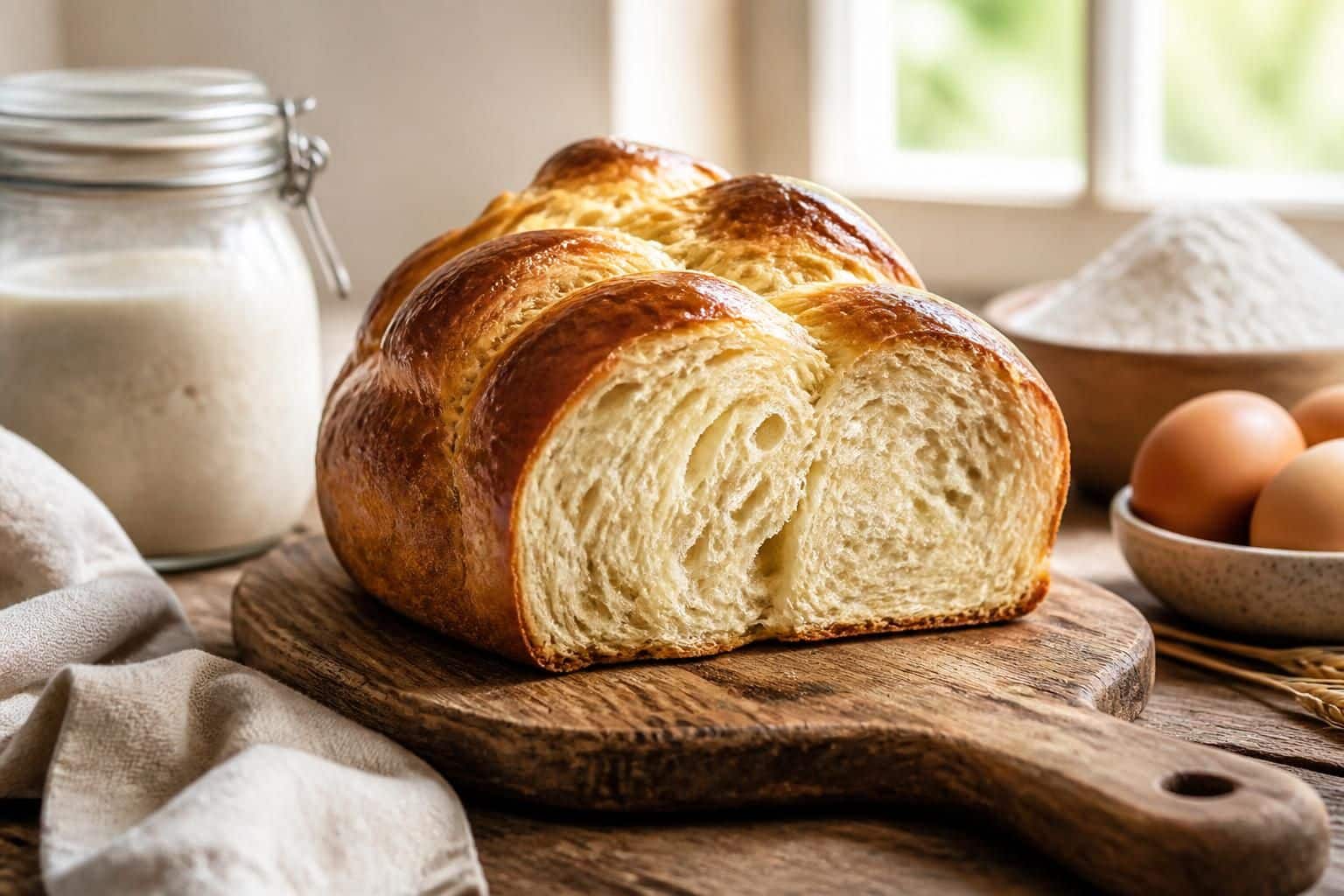 découvrez notre recette facile de brioche au levain, moelleuse et savoureuse, idéale pour un petit-déjeuner maison réussi.