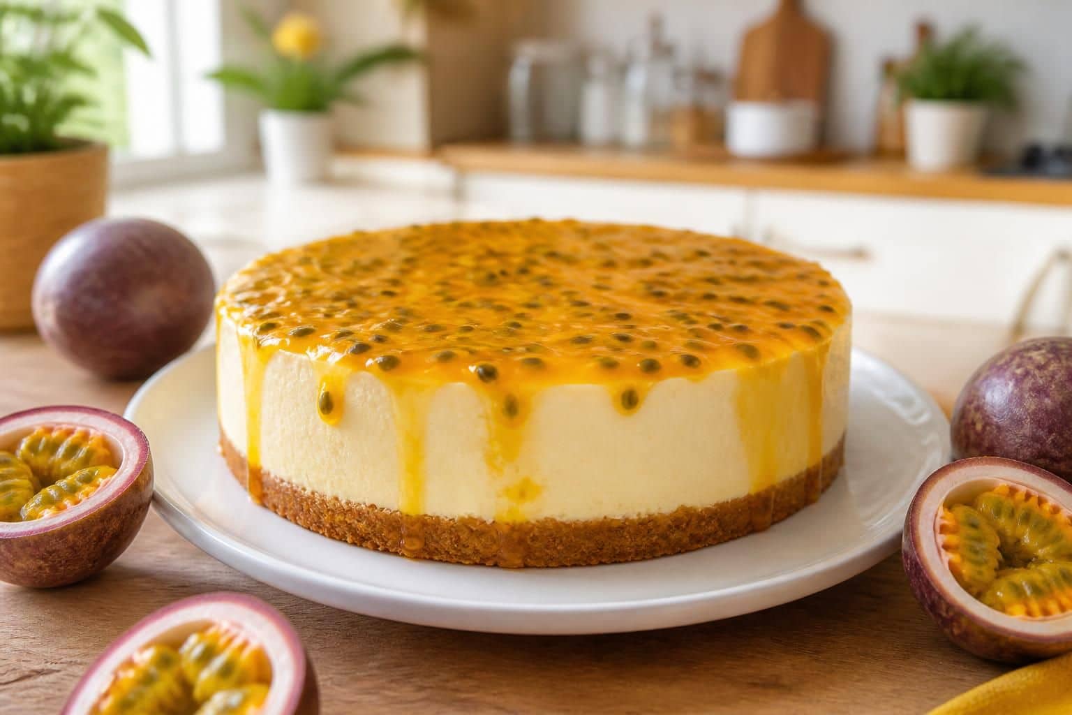 découvrez notre recette facile et gourmande de cheesecake au fruit de la passion, parfaite pour un dessert frais et exotique qui ravira vos papilles.