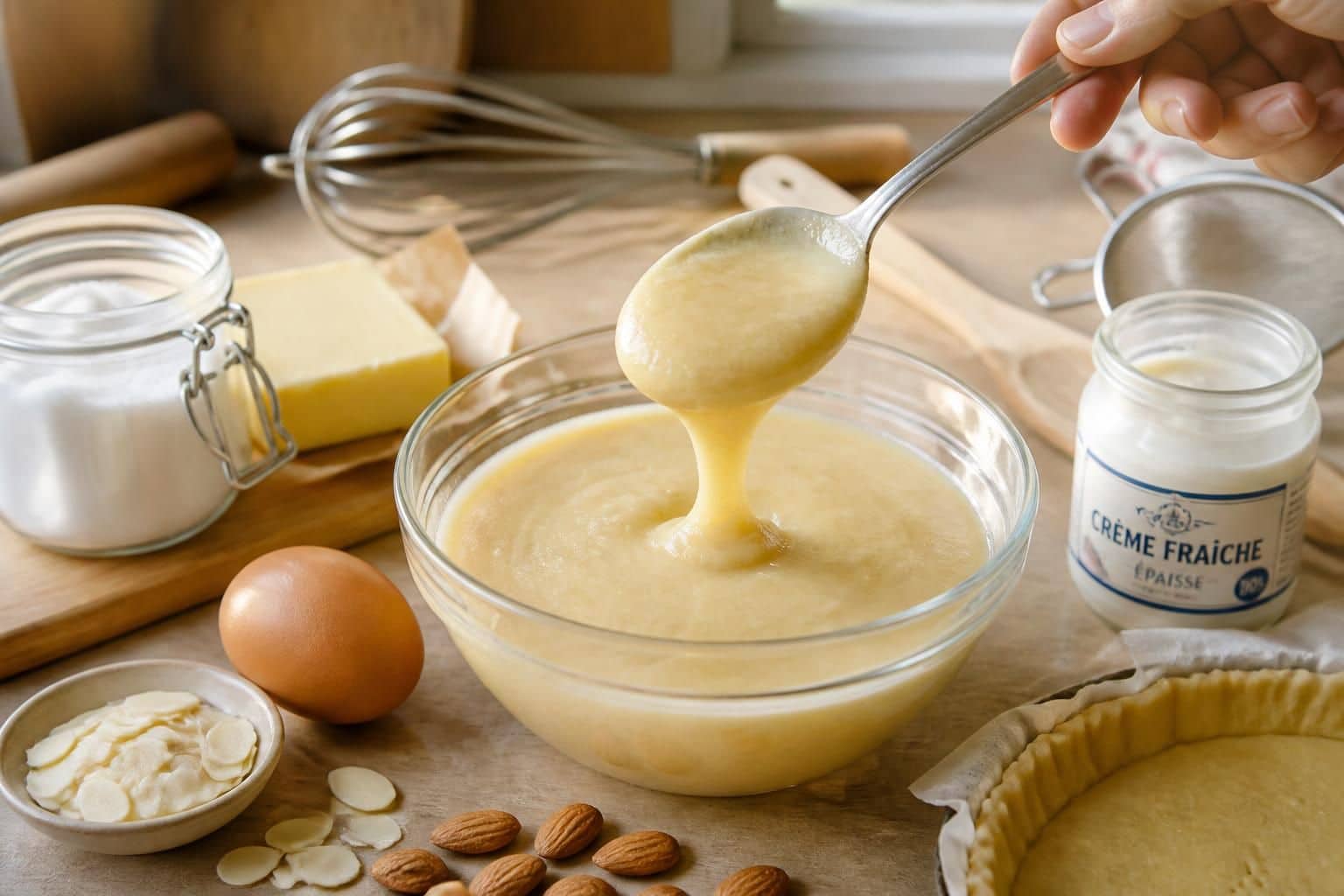 découvrez une recette facile et rapide de crème d'amande, parfaite pour sublimer vos pâtisseries maison avec douceur et goût.