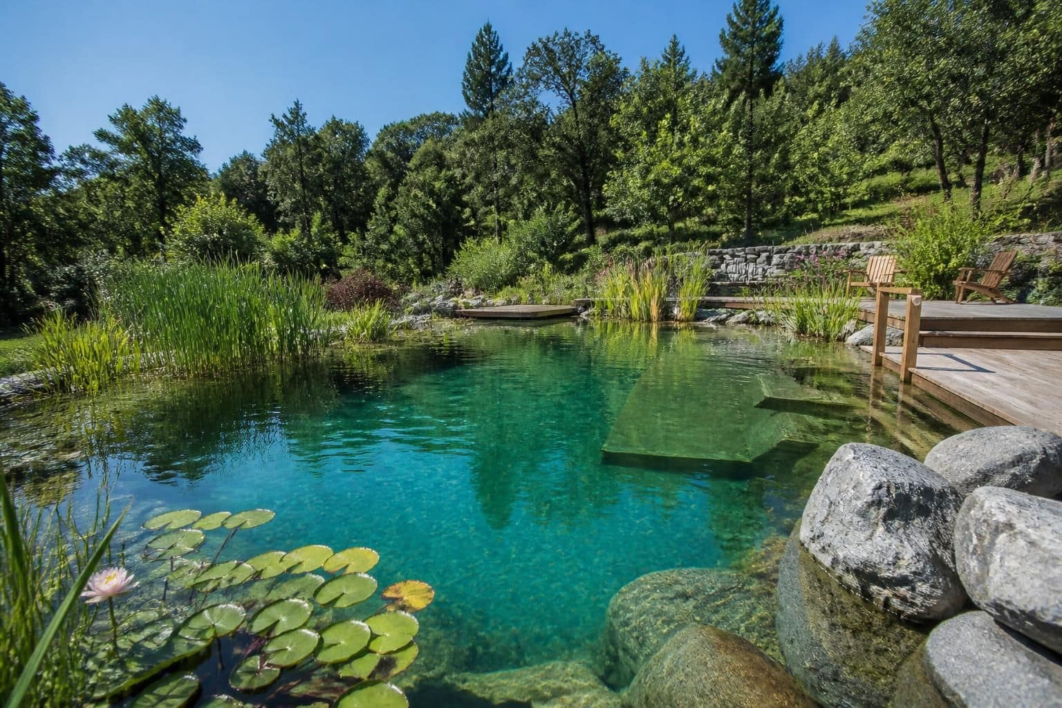 découvrez nos piscines écologiques naturalistes, conçues sans produits chimiques pour un entretien naturel et respectueux de l'environnement.