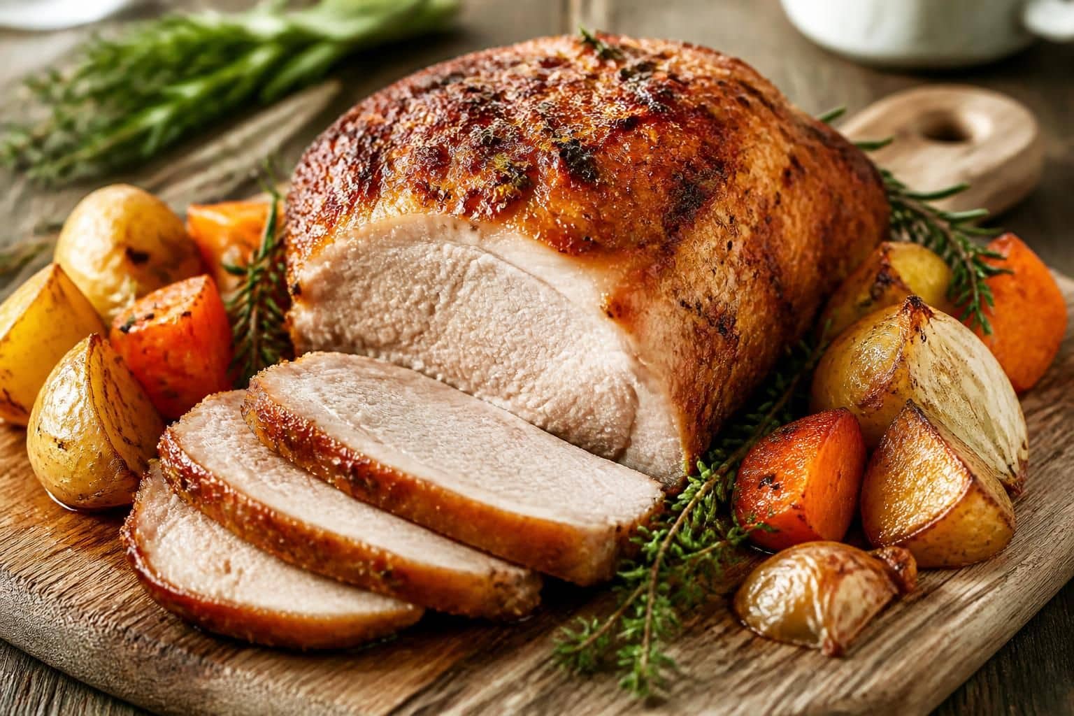 découvrez une recette simple et rapide pour un rôti de porc moelleux cuit à l'air fryer, idéal pour un repas savoureux et léger.