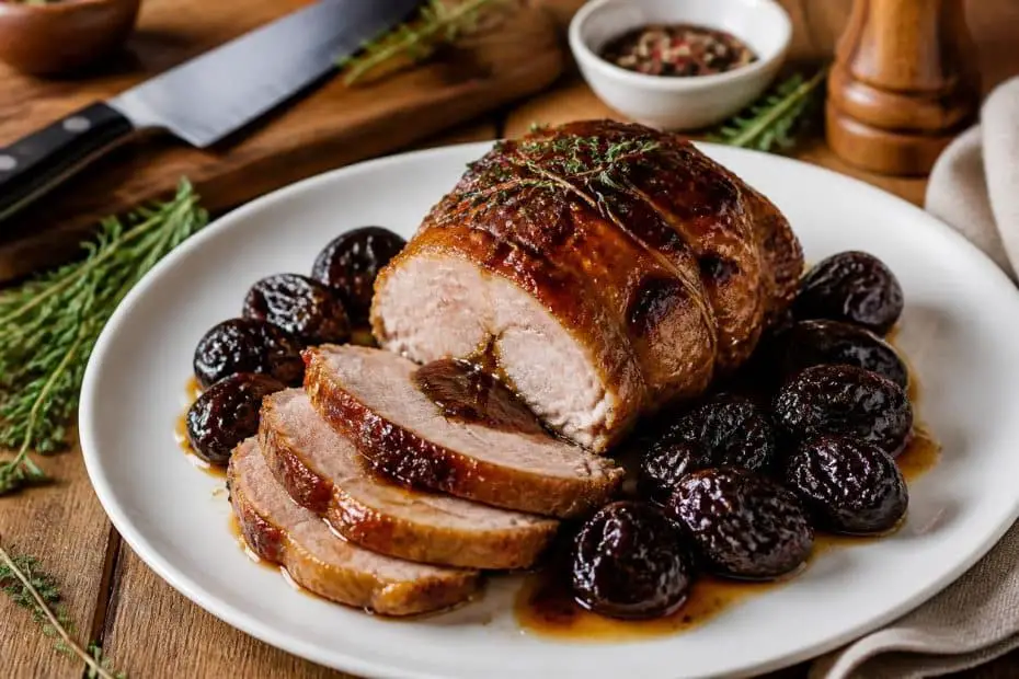 découvrez notre recette facile et savoureuse de rôti de porc aux pruneaux, parfaite pour un repas gourmand et convivial.