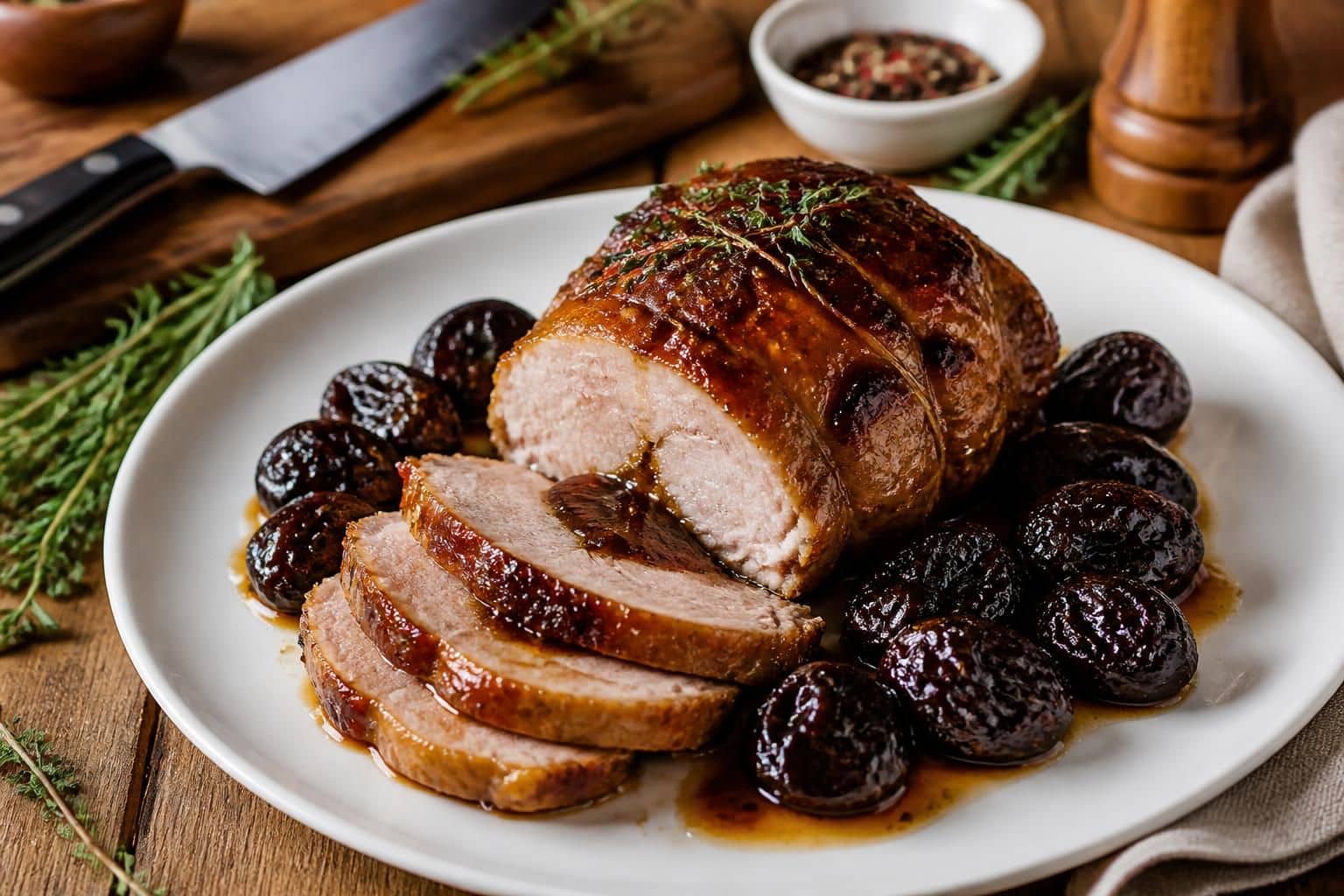 découvrez notre recette facile et savoureuse de rôti de porc aux pruneaux, parfaite pour un repas gourmand et convivial.
