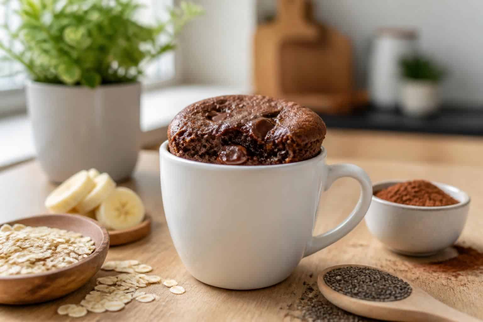 découvrez une recette rapide et facile de mug cake chocolat healthy, parfaite pour une pause gourmande sans culpabilité.