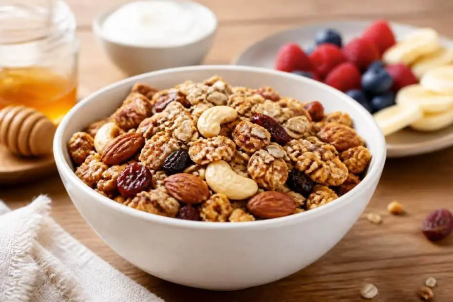 découvrez notre recette de granola maison healthy, simple à préparer et délicieusement croustillante pour un petit-déjeuner sain et gourmand.