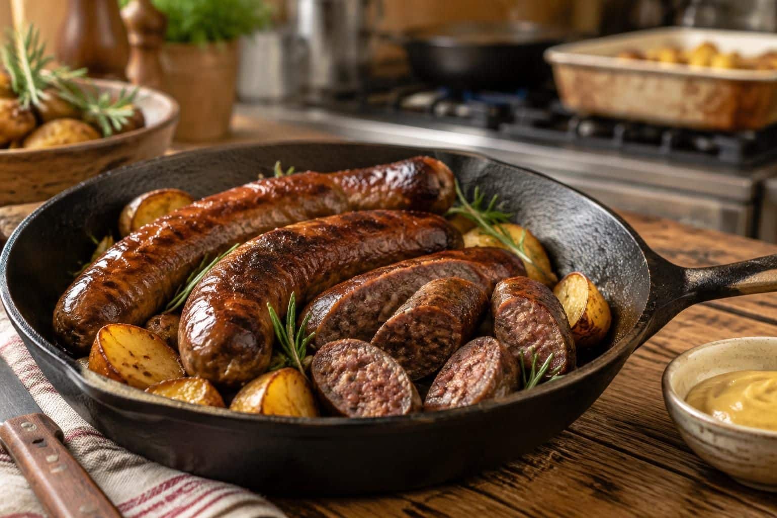 découvrez une recette facile de figatelli et nos conseils pour une cuisson parfaite au four ou à la poêle, avec une peau dorée et un cœur savoureux.