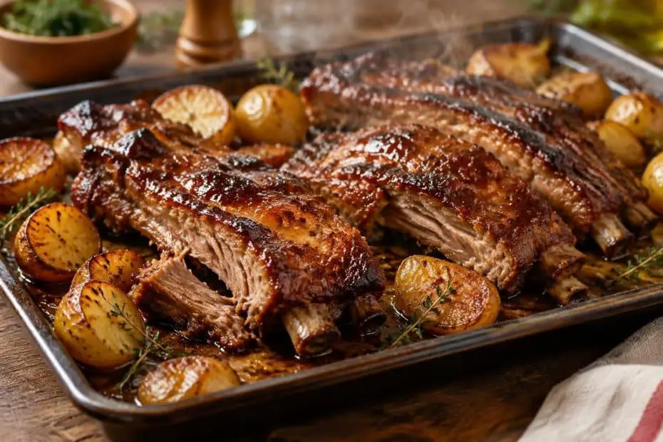 découvrez une recette facile et rapide de travers de porc fondant au four, avec une viande tendre et savoureuse à partager en famille.